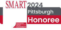 A logo for smart 2024 pittsburgh honoree