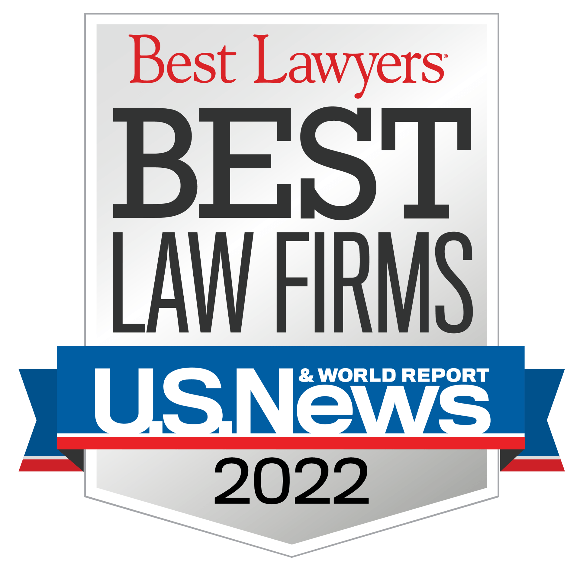 A badge that says `` best lawyers best law firms ''