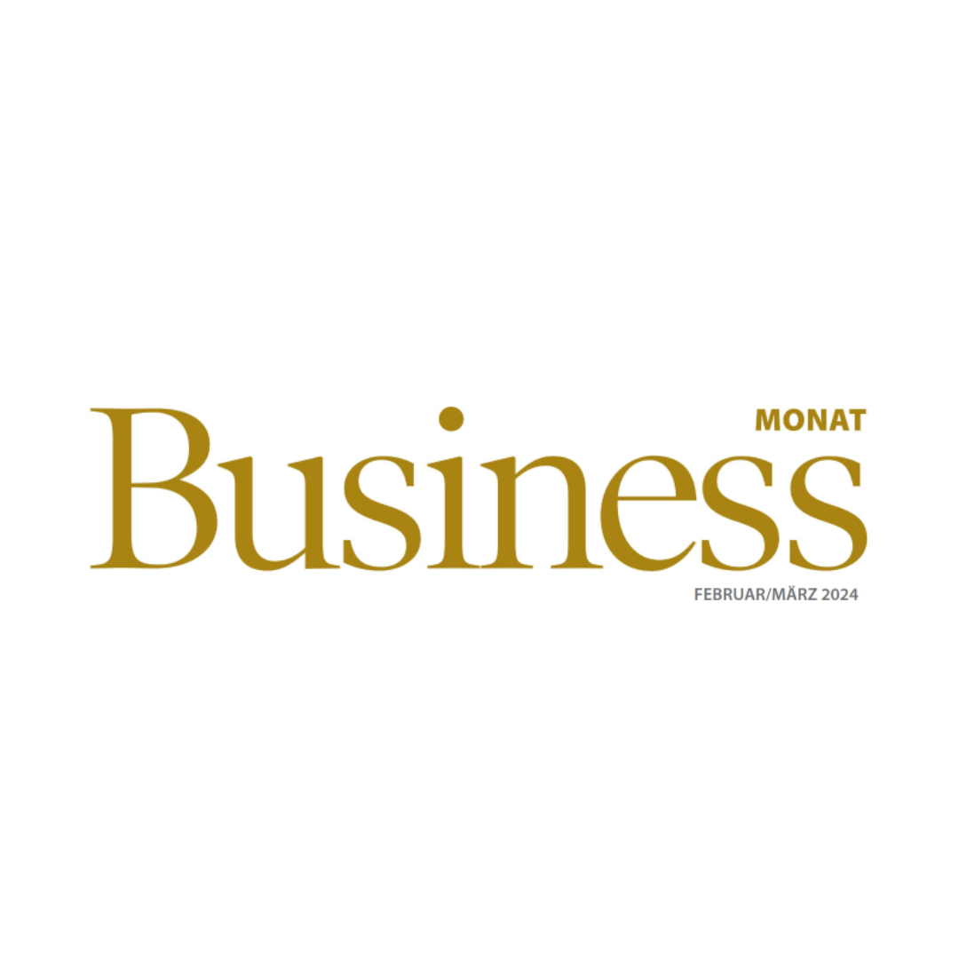 Ein Logo für ein Magazin namens Business Monat