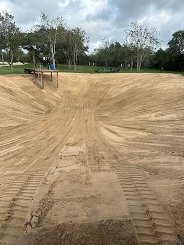 A pond reclamation in San Antonio, TX by Border Construction Services