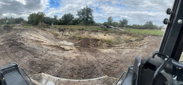 A pond reclamation in San Antonio, TX by Border Construction Services