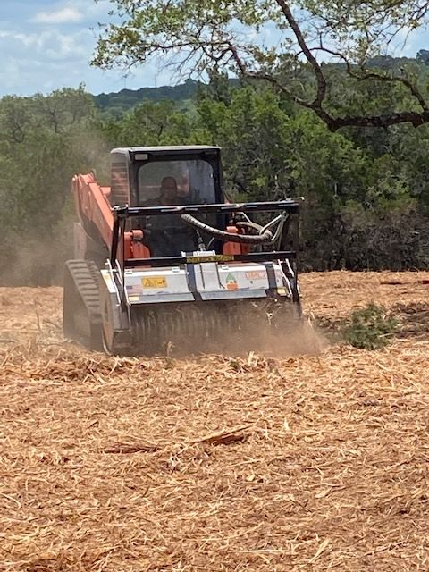 A land clearing in San Antonio, TX by Border Construction Services