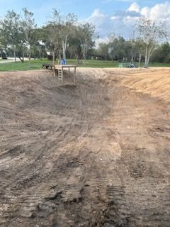 A pond reclamation in San Antonio, TX by Border Construction Services