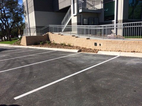 A retaining wall in San Antonio, TX by Border Construction Services