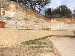 A retaining wall in San Antonio, TX by Border Construction Services
