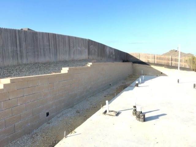 A retaining wall in San Antonio, TX by Border Construction Services