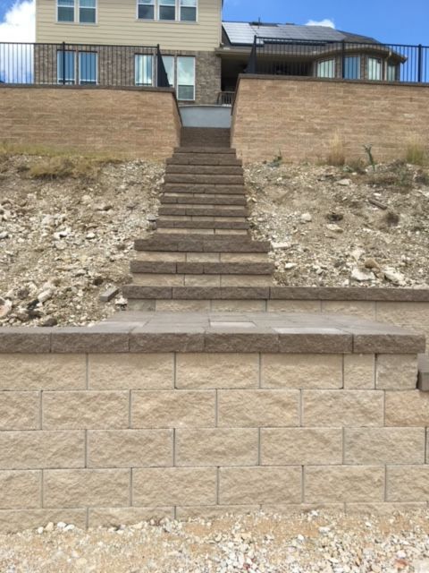 A retaining wall in San Antonio, TX by Border Construction Services