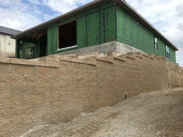 A retaining wall in San Antonio, TX by Border Construction Services