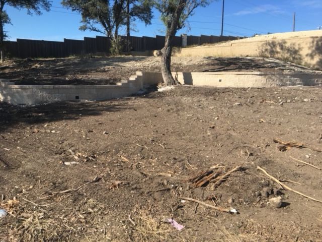 A retaining wall in San Antonio, TX by Border Construction Services