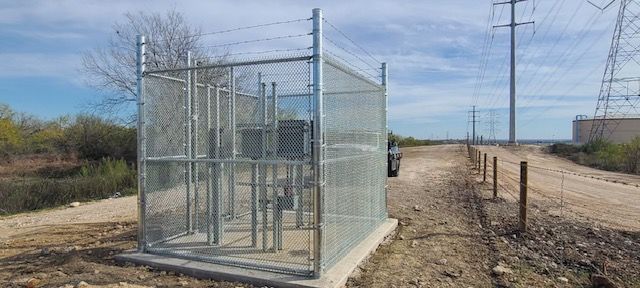 land clearing services san antonio tx A fence installation in San Antonio, TX by Border Construction Services