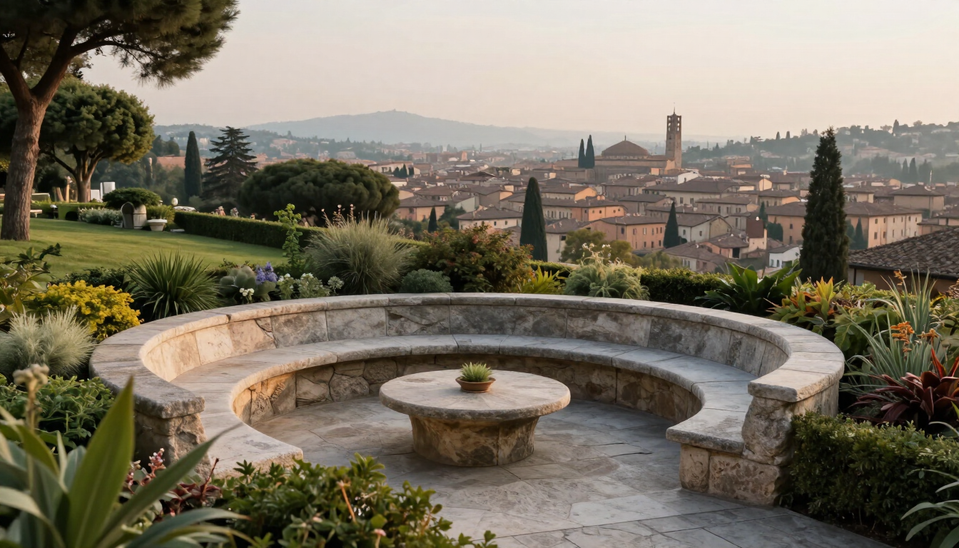 Terrazza verde con vista sulle colline bolognesi