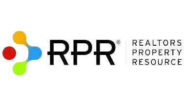 Rpr realtors property resource logo on a white background