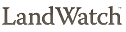 The logo for land watch is on a white background.