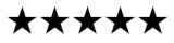 a row of five black stars on a white background .