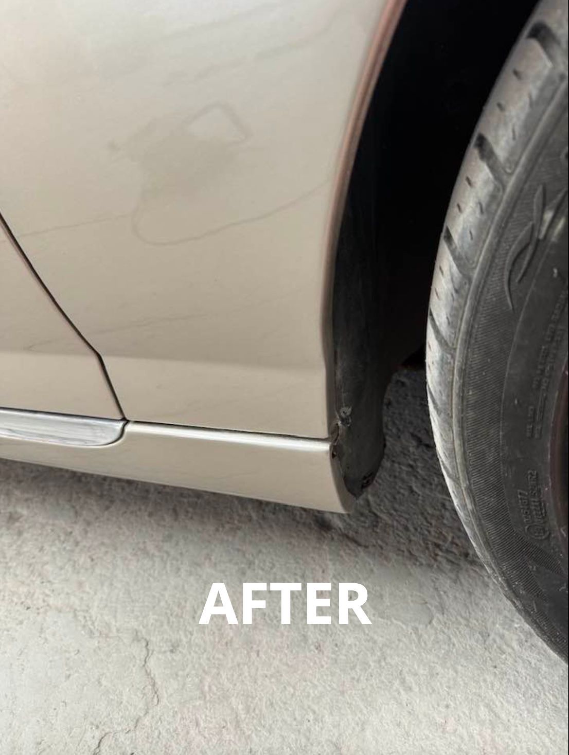 Rust on a car repaired