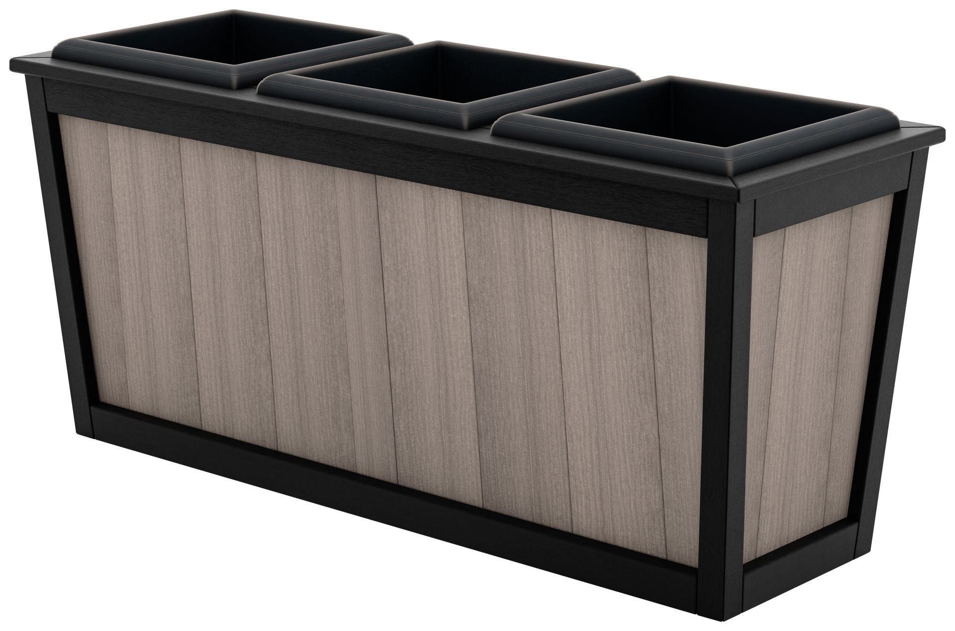 30" High 3 Box Angled Planter