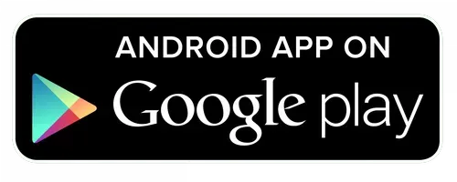 Android app on Google Play badge with black background and multicolor play icon