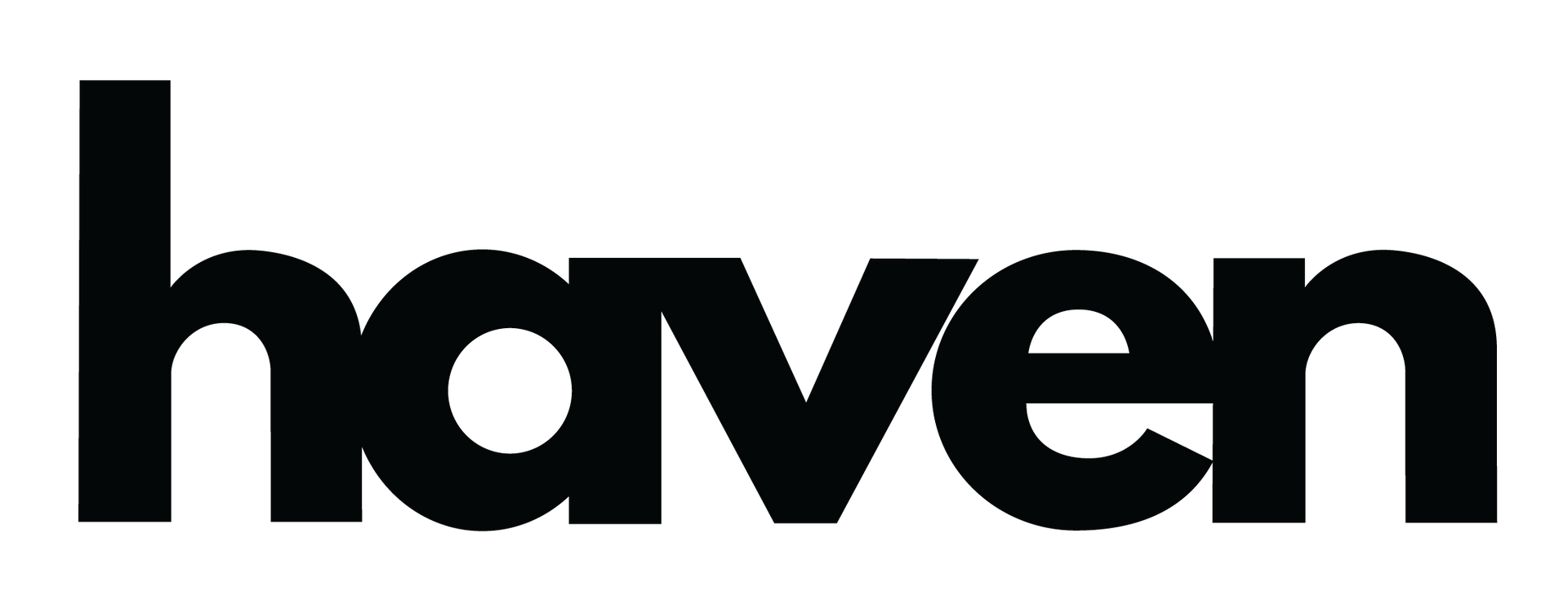Black lowercase “haven” wordmark on a white background