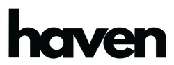 Black lowercase “haven” wordmark on a white background
