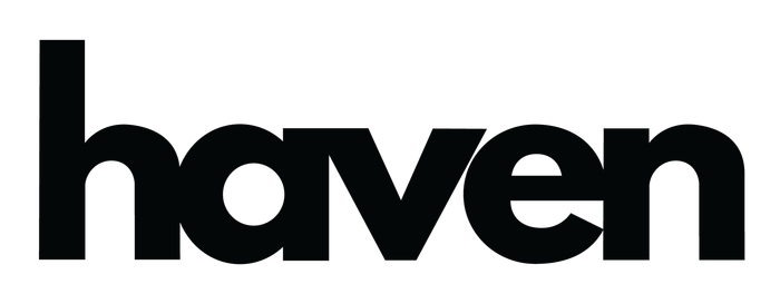 Black lowercase “haven” wordmark on a white background