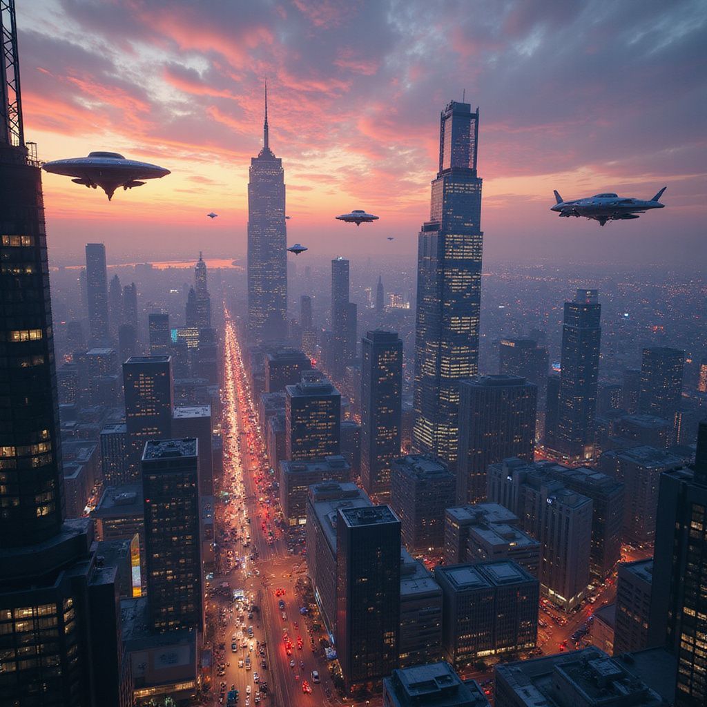Futuristic City skyscape