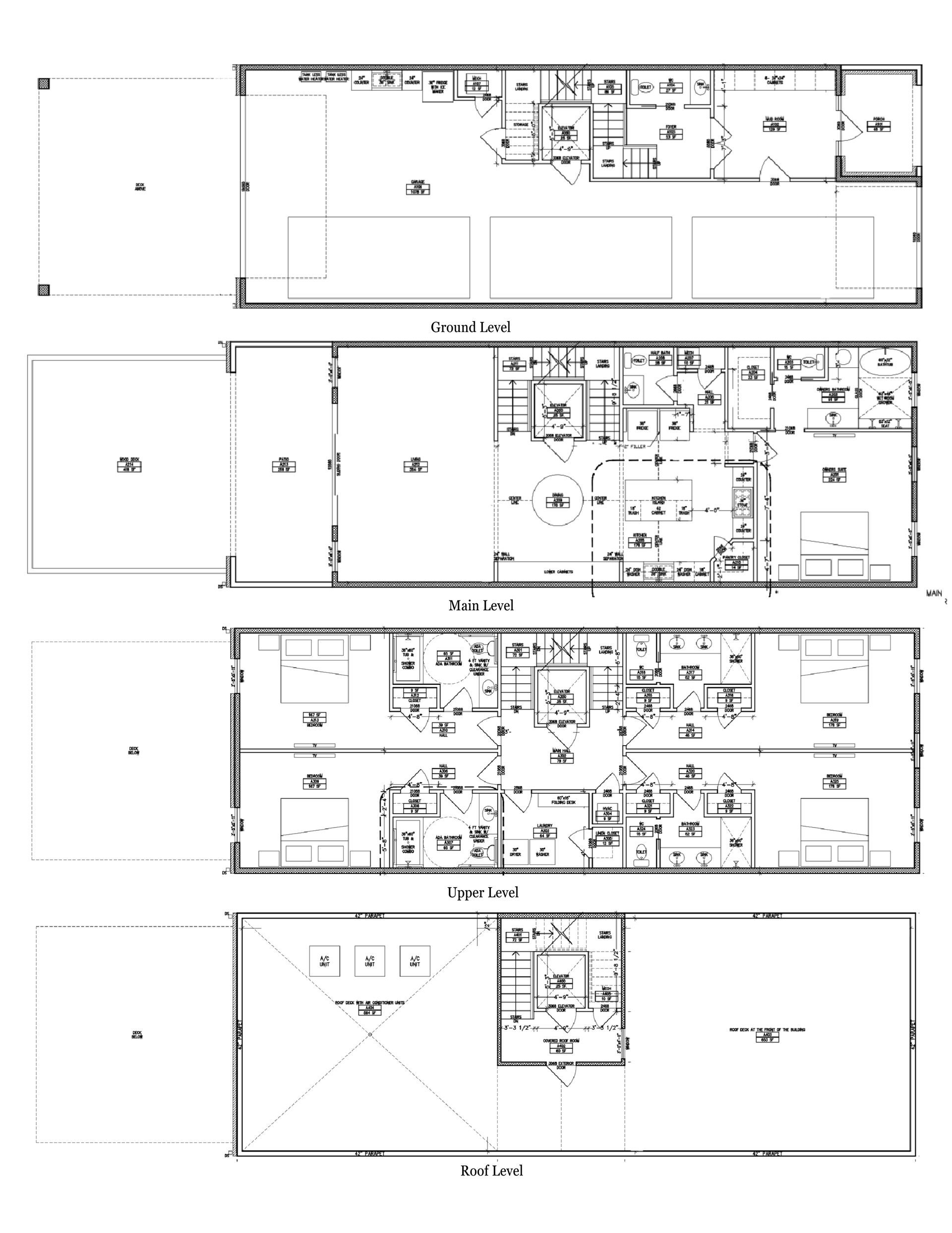 A black and white floor plan for The Oaks at Toomer in Auburn, Alabama.