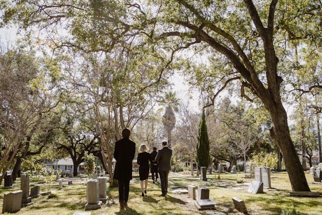 A simple gathering for a memorial service in Laredo, TX