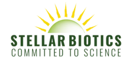 Stellar Biotics logo with green text and yellow sunburst over “Committed to Science”
