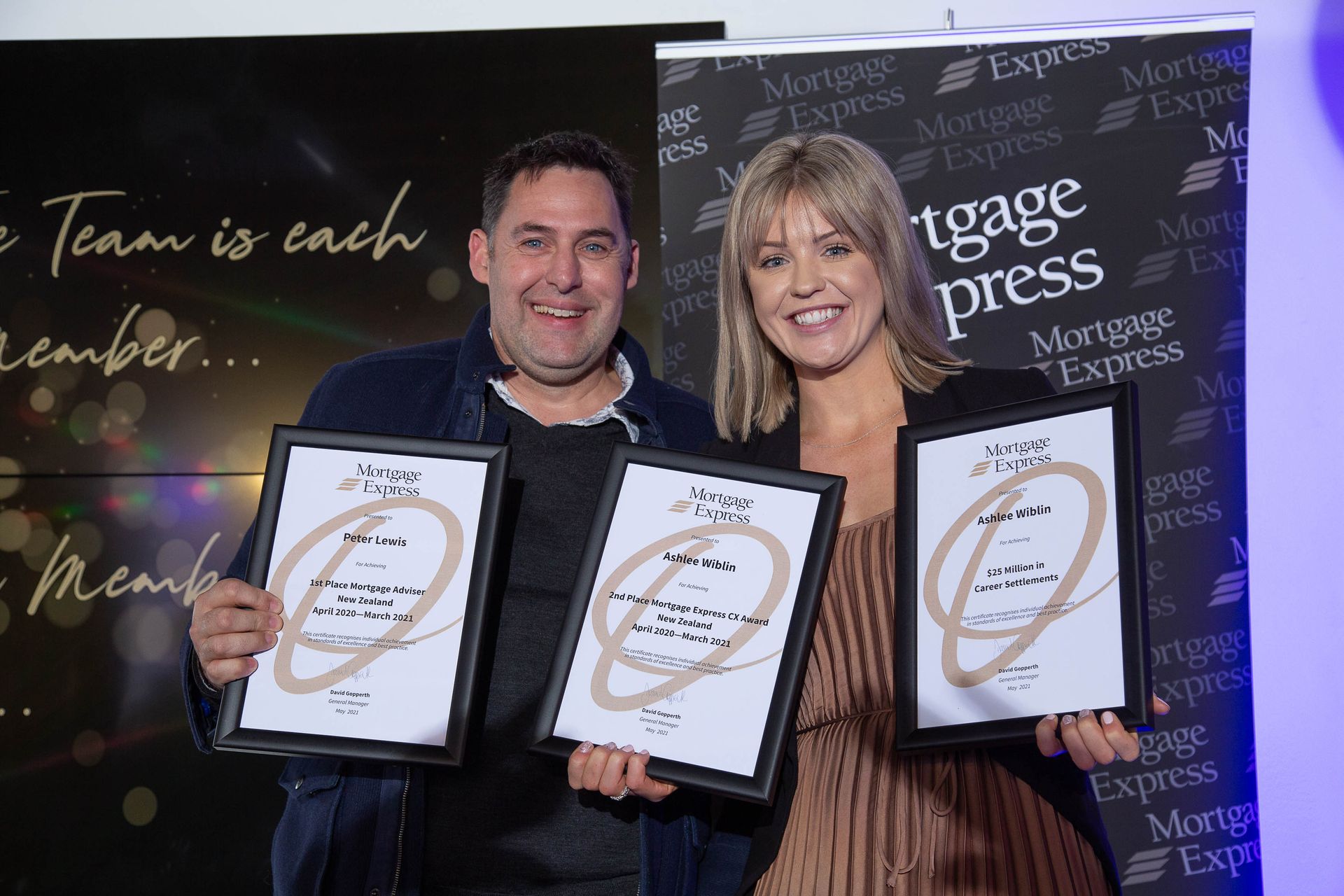 Ashlee Wiblin and Peter Lewis from The Home Loan Collective Team, Blenheim, Marlborough, Christchurch NZ
