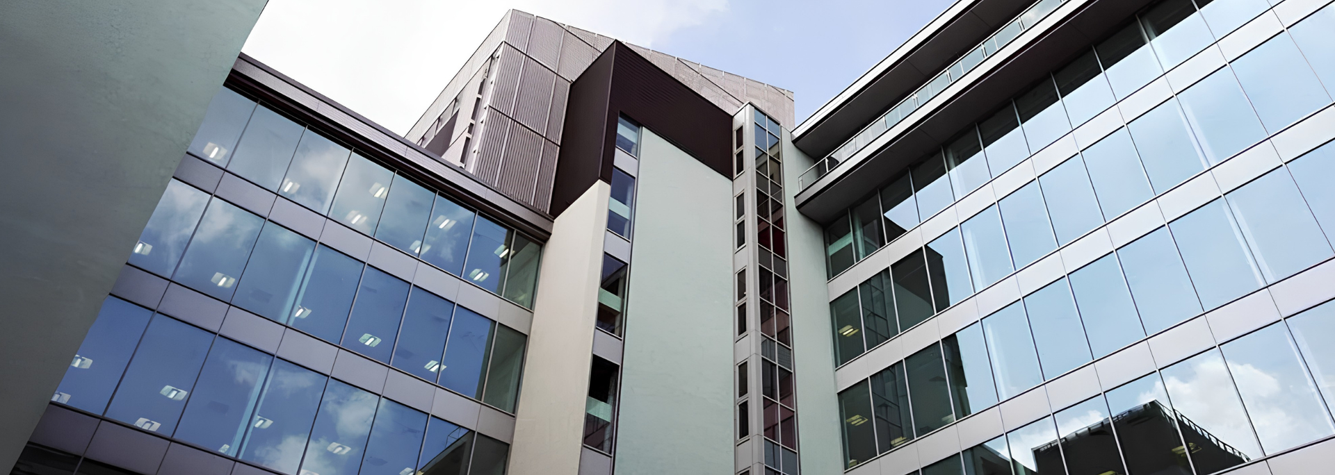 Picture of the exterior of a building. Picture of the exterior of a building.