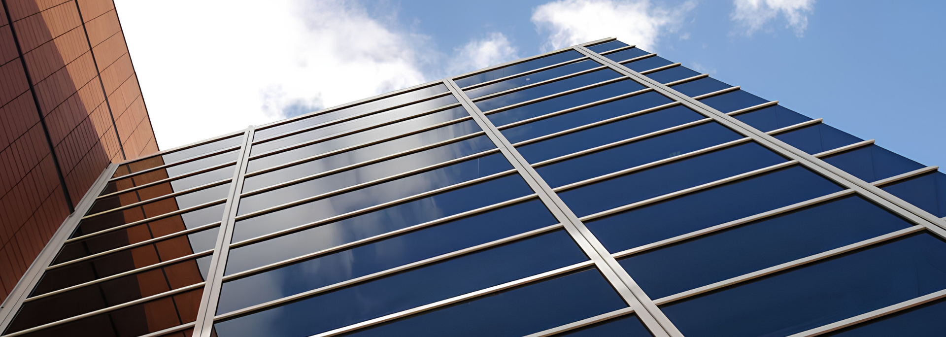 Picture of a curtain wall. Picture of a curtain wall.