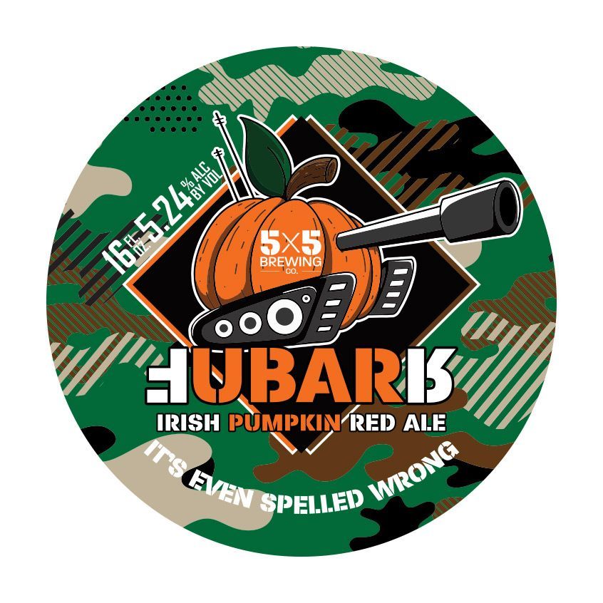 A label for a beer called FUBARR irish pumpkin red ale