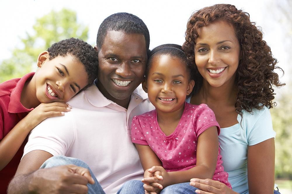 smiling family in outdoor - Lincoln, NE - Blome Family Dentistry