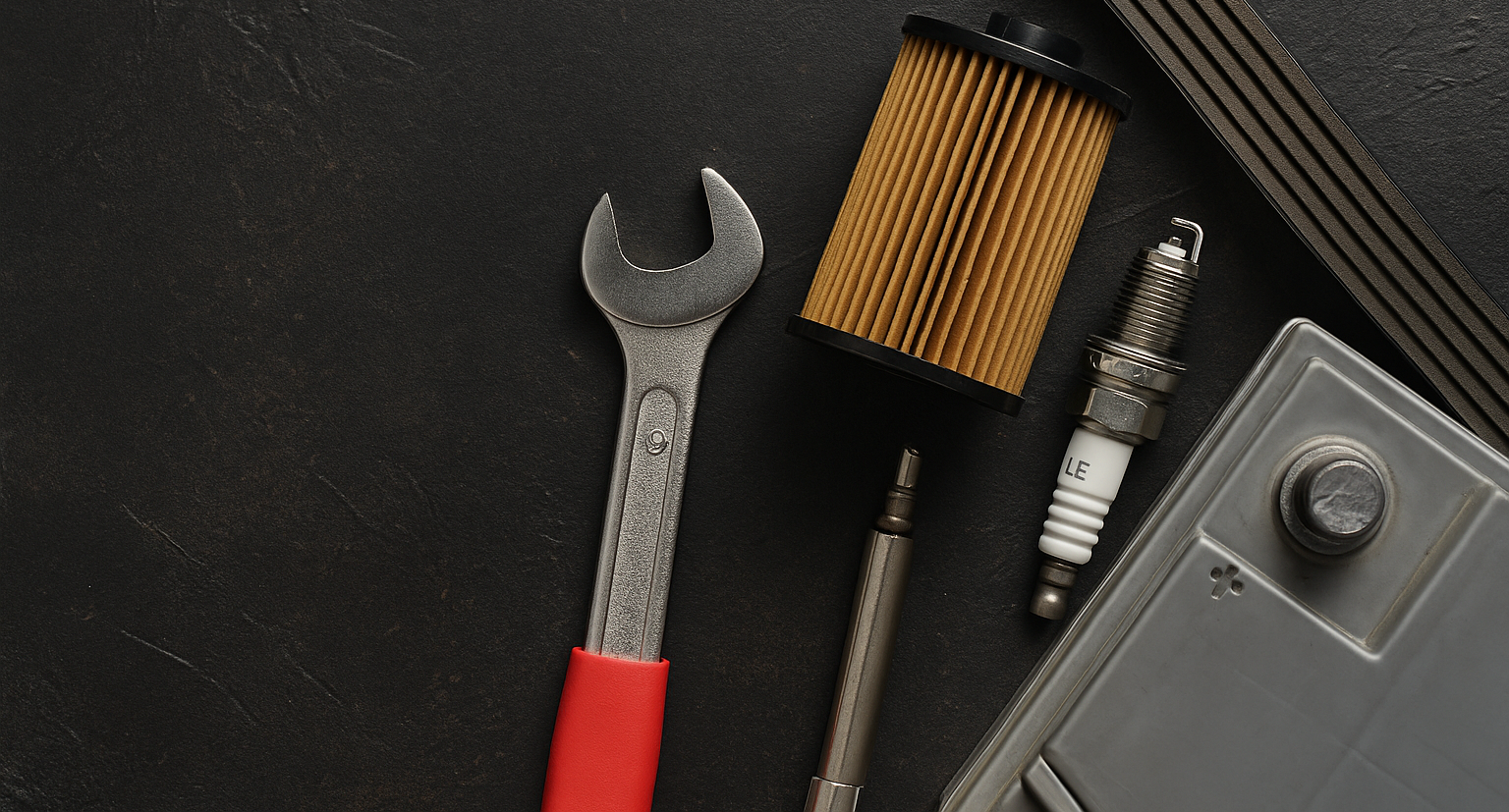 Set of Auto Repair Tools with Oil Filter and Spark Plug | K & N Automotive