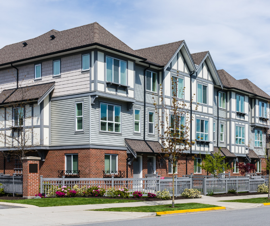 Picture of a row of townhouses.