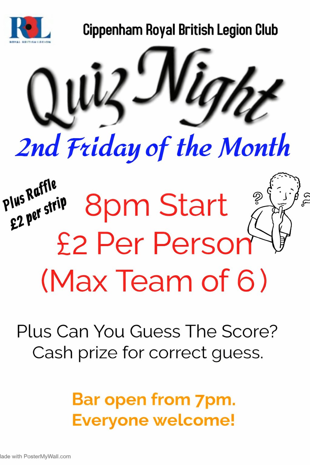 Quiz Night at the Cippenham Royal British Legion Club