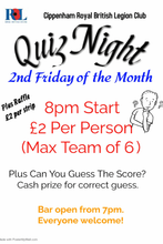 Quiz Night - 2nd Friday of each month