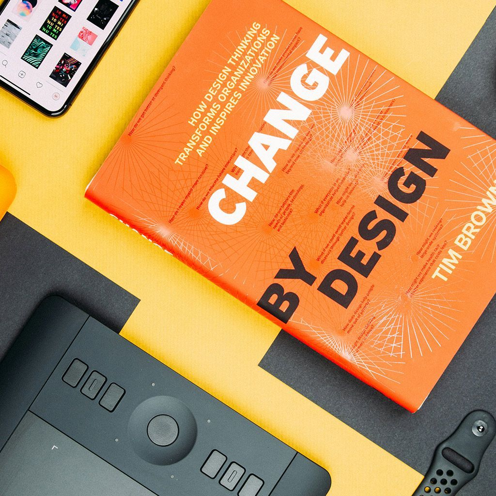 Orange book titled 