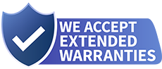 We Accept Extended Warranties Emblem | Angelo's Performance Plus 