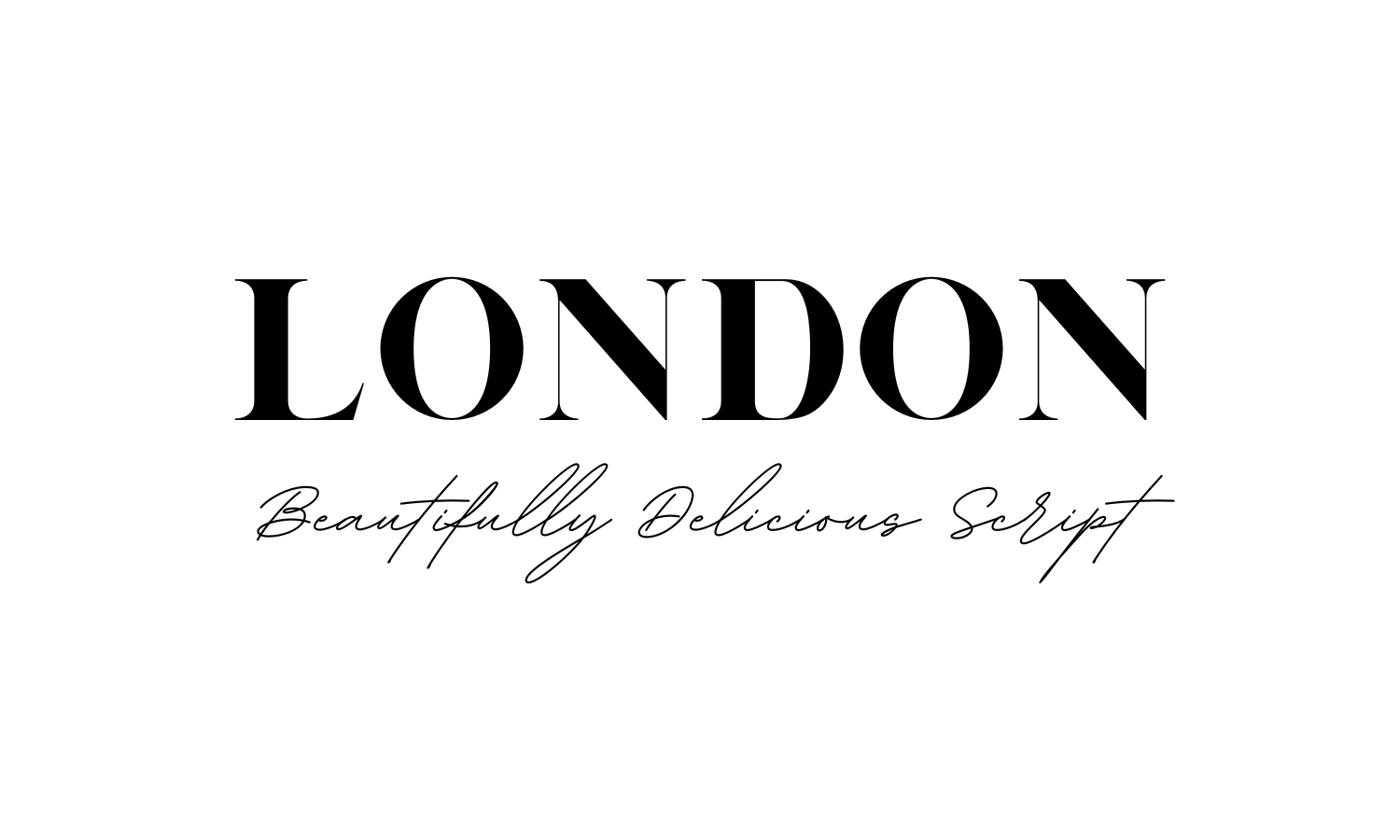 london beautifully delicious script font combo