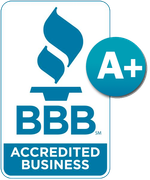 BBB accredited business logo with an A+ rating.