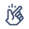 Una mano está haciendo un signo de paz con sus dedos.