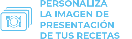 A blue sign that says customize the display image of recipes
