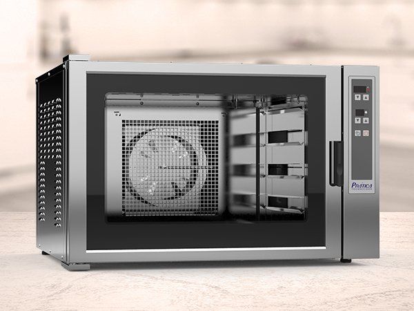 Un horno microondas con un ventilador en su interior.