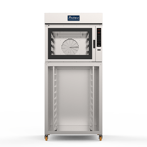 Un horno de acero inoxidable con un reloj encima.