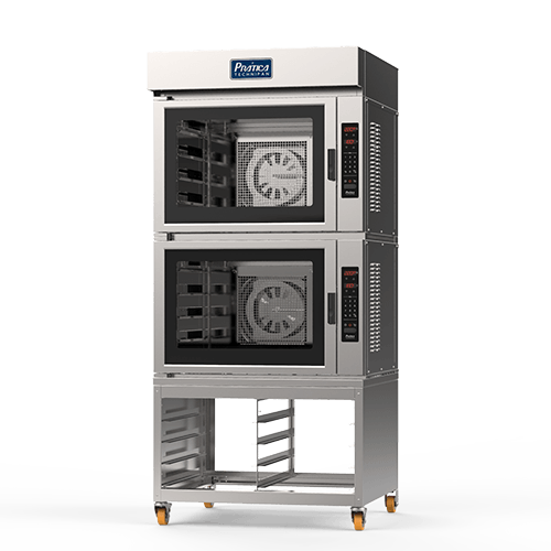 Un modelo 3D de un horno de convección apilados uno sobre otro.