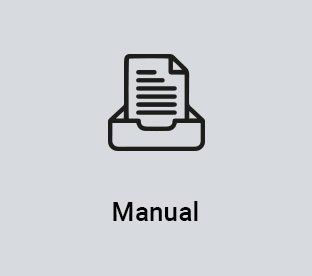 Un icono manual con un trozo de papel en un cajón.