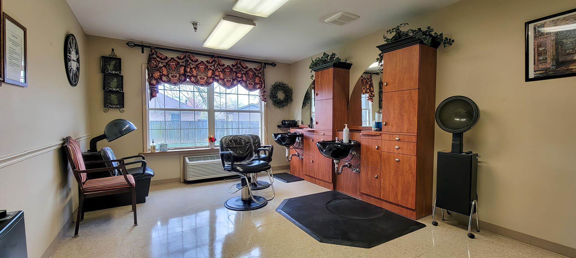 On-site beauty salon at Newburgh Health and Rehab