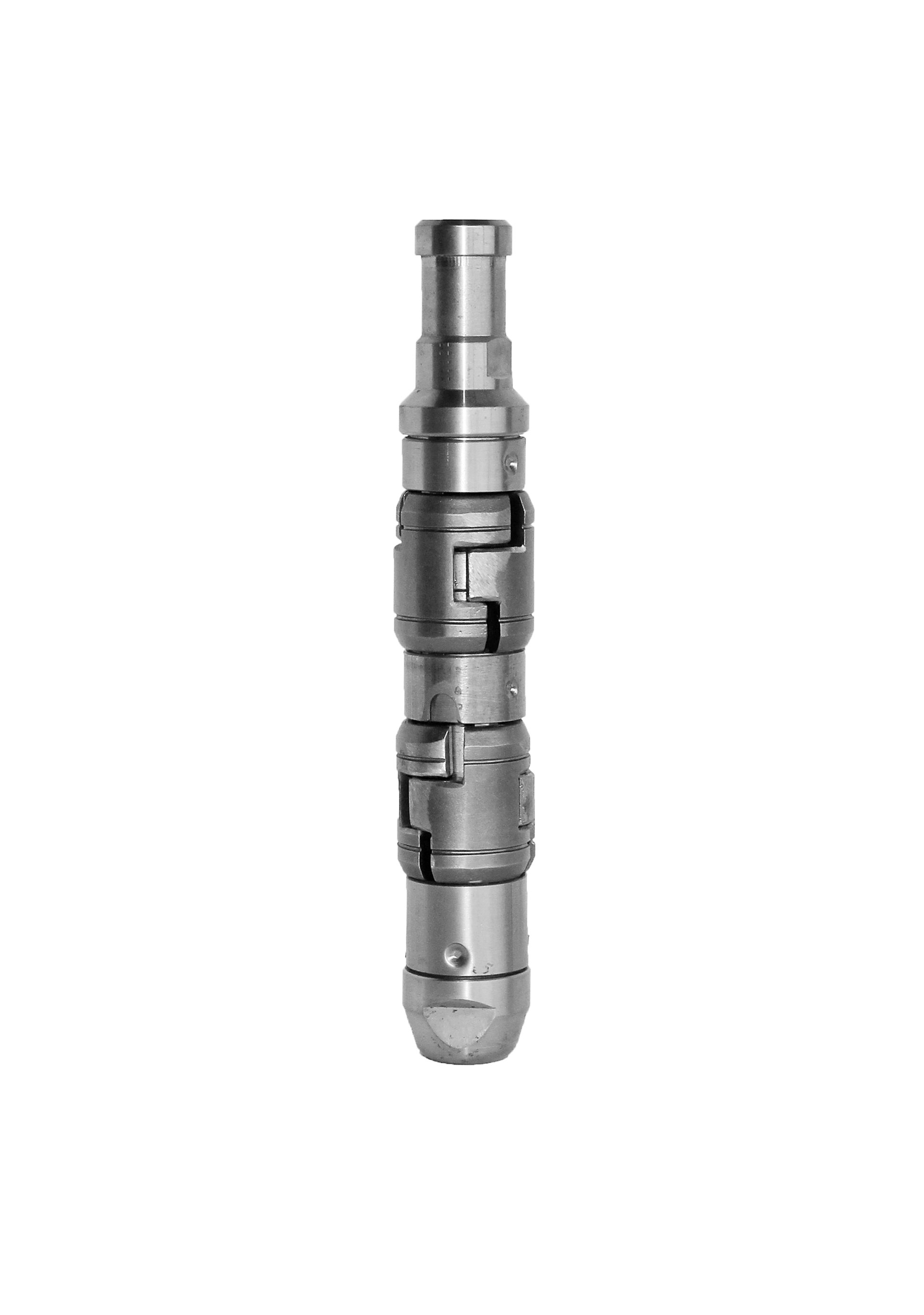 Steel downhole tool, cylindrical with multiple sections and connecting joints.