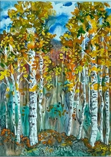 ASPEN GLADE by Don Vigil; watercolor